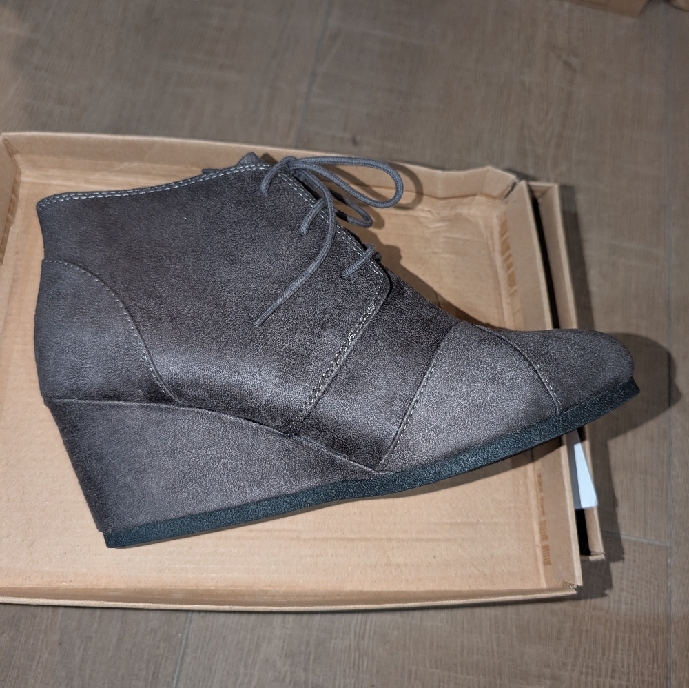 Marco Republic Wedge Charcoal Gray Boots / Bootie Size 11 - Picture 2 of 9